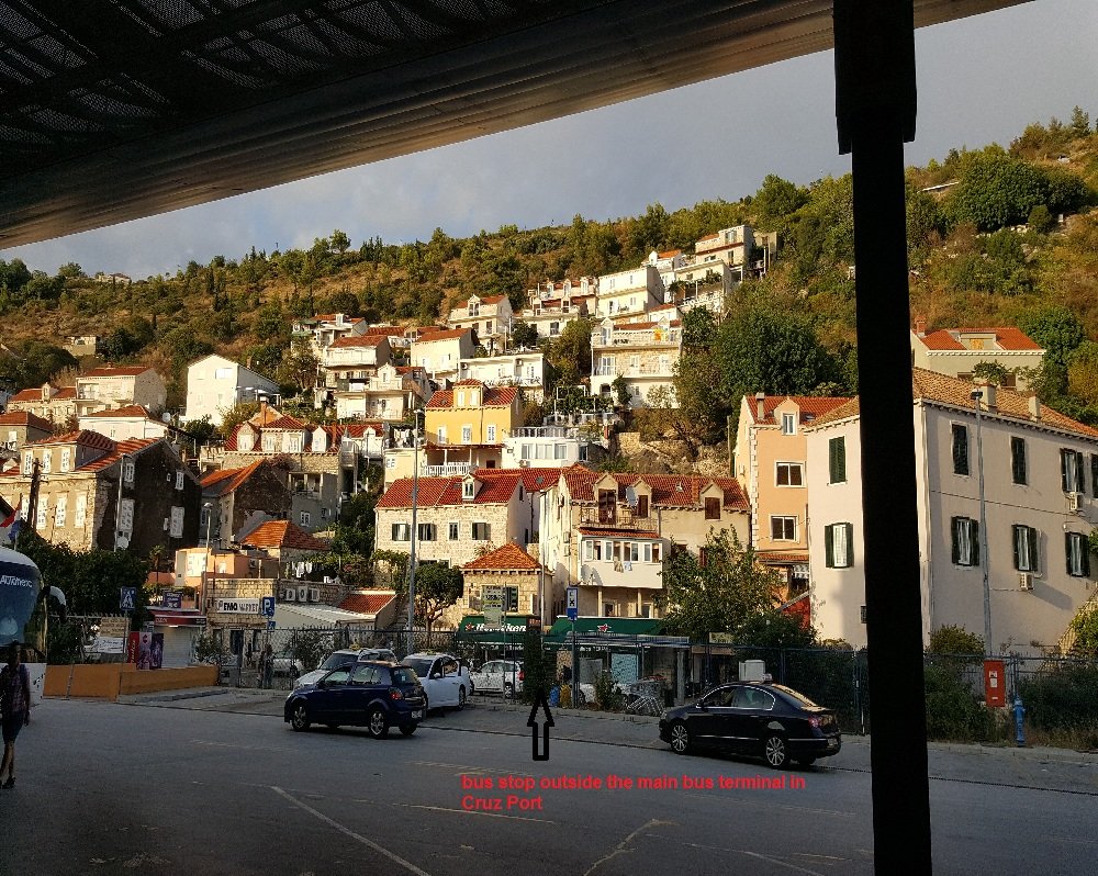Main bus terminal in Cruz Port, Dubrovnik Croatia