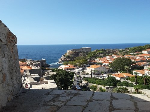 view of Dubrovnik Croatia from the city wall